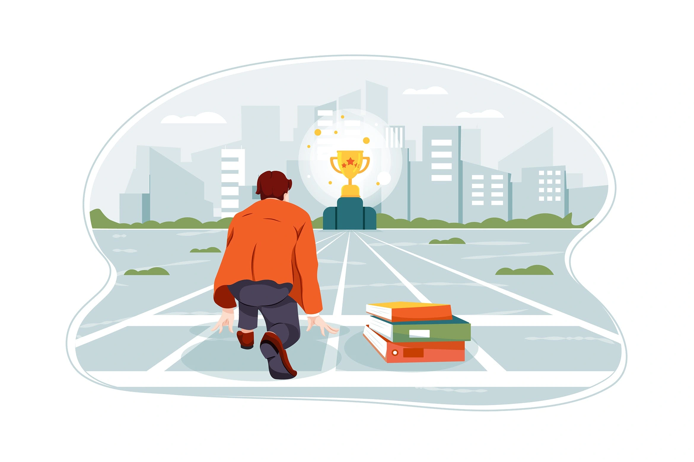 商业目标概念插画矢量素材 Business Goal Illustration concept