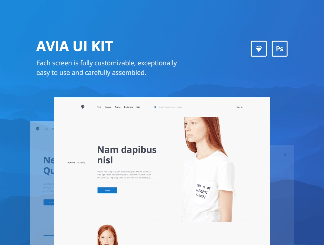 ——Avia UI Kit简洁精美设计Web UI模版