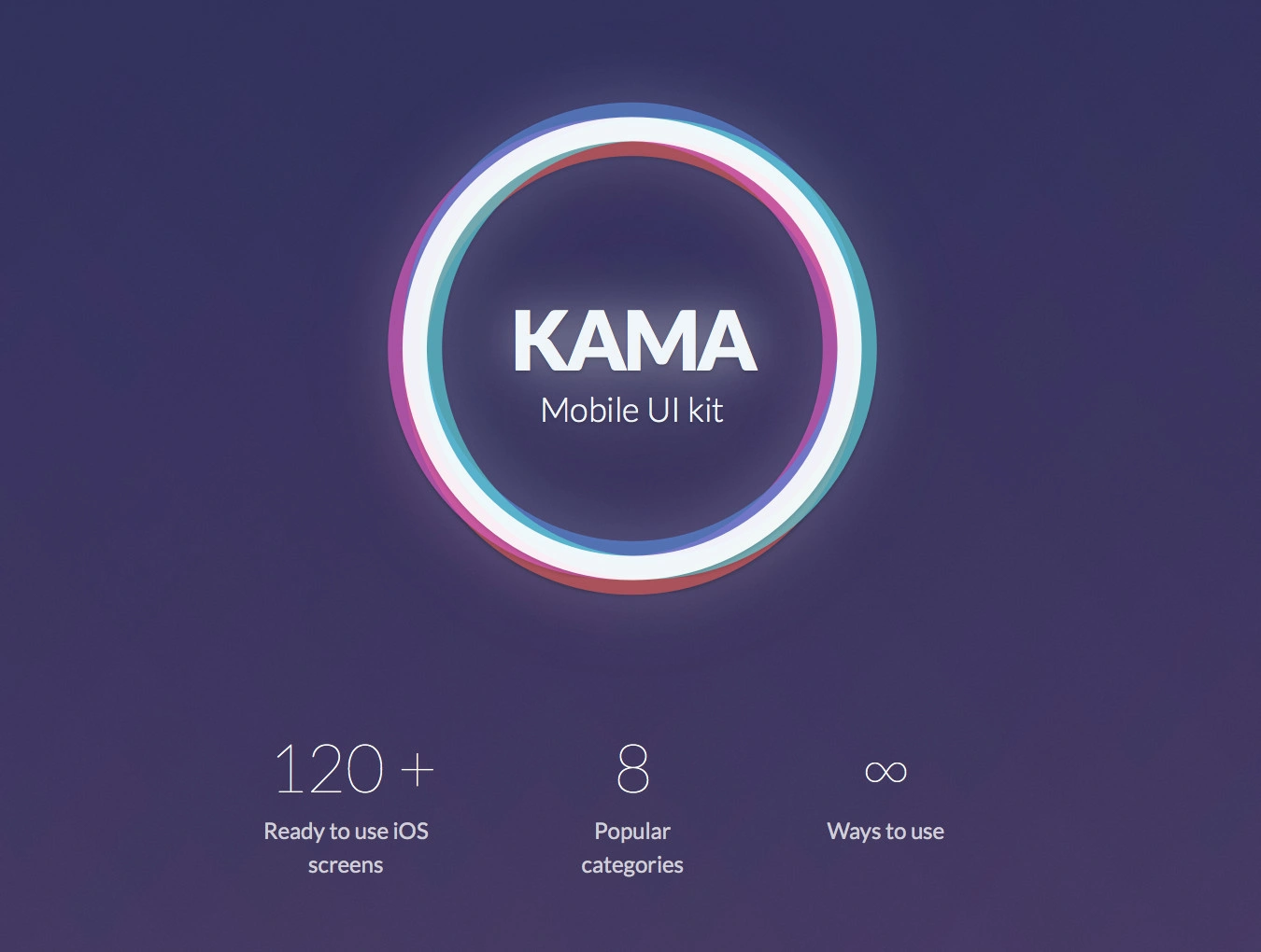 Kama iOS UI Kit 社交记录数据图表AppUI设计元素组件图标规范模版