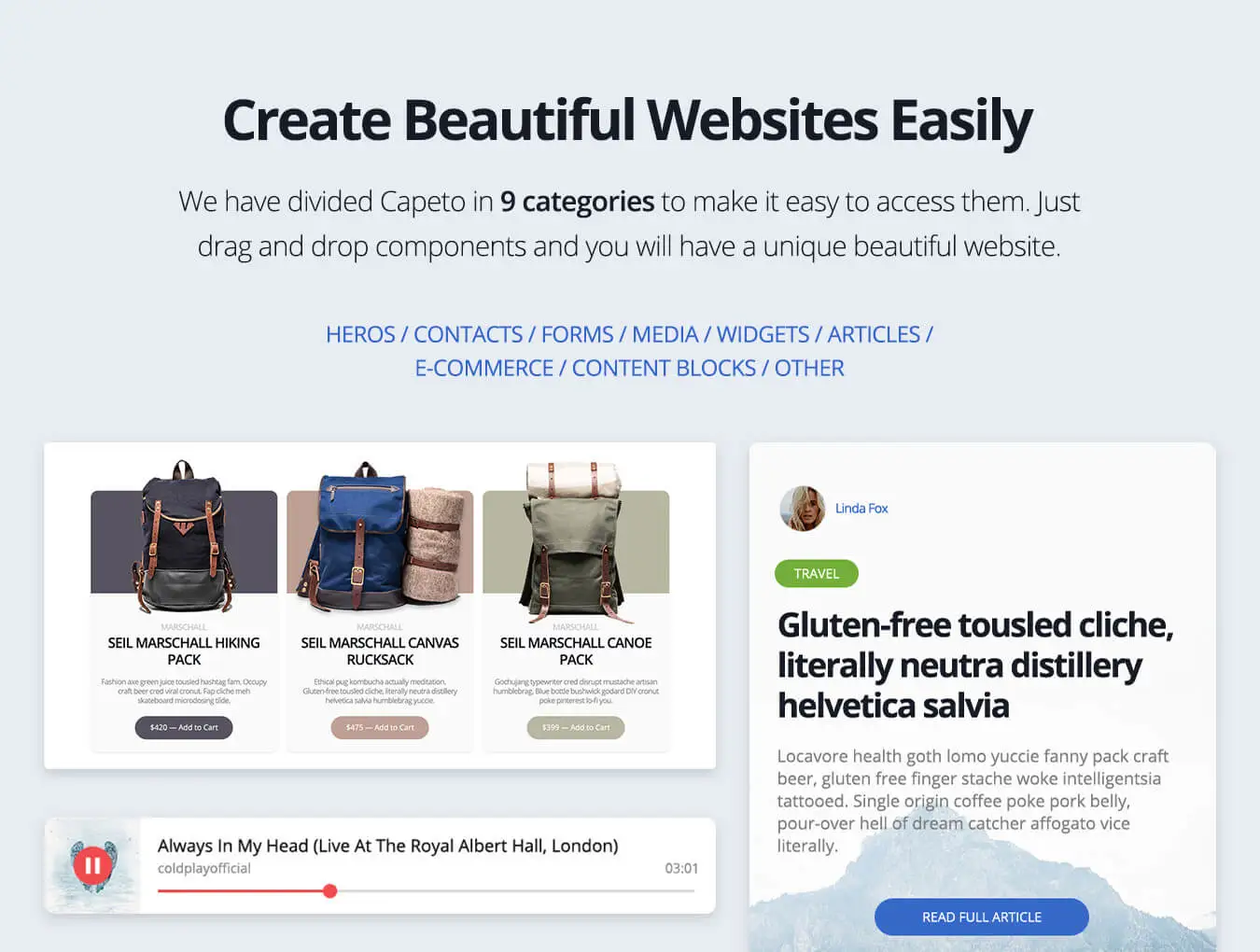 Capeto Web UI Kit 电商购物设计元素组件规范图标素材库模版