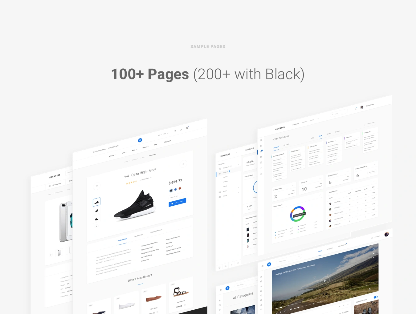 Quantum UI Kit 2.0电商购物数据金融图表企业网页设计WebUI设计元素组件规范图标素材库模版
