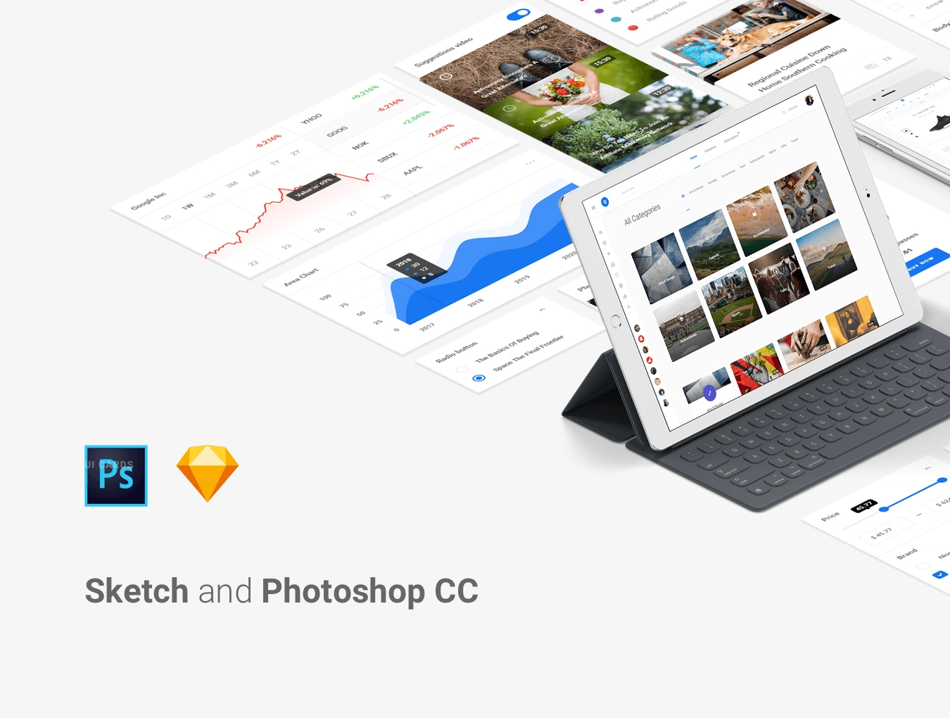 Quantum UI Kit 2.0电商购物数据金融图表企业网页设计WebUI设计元素组件规范图标素材库模版