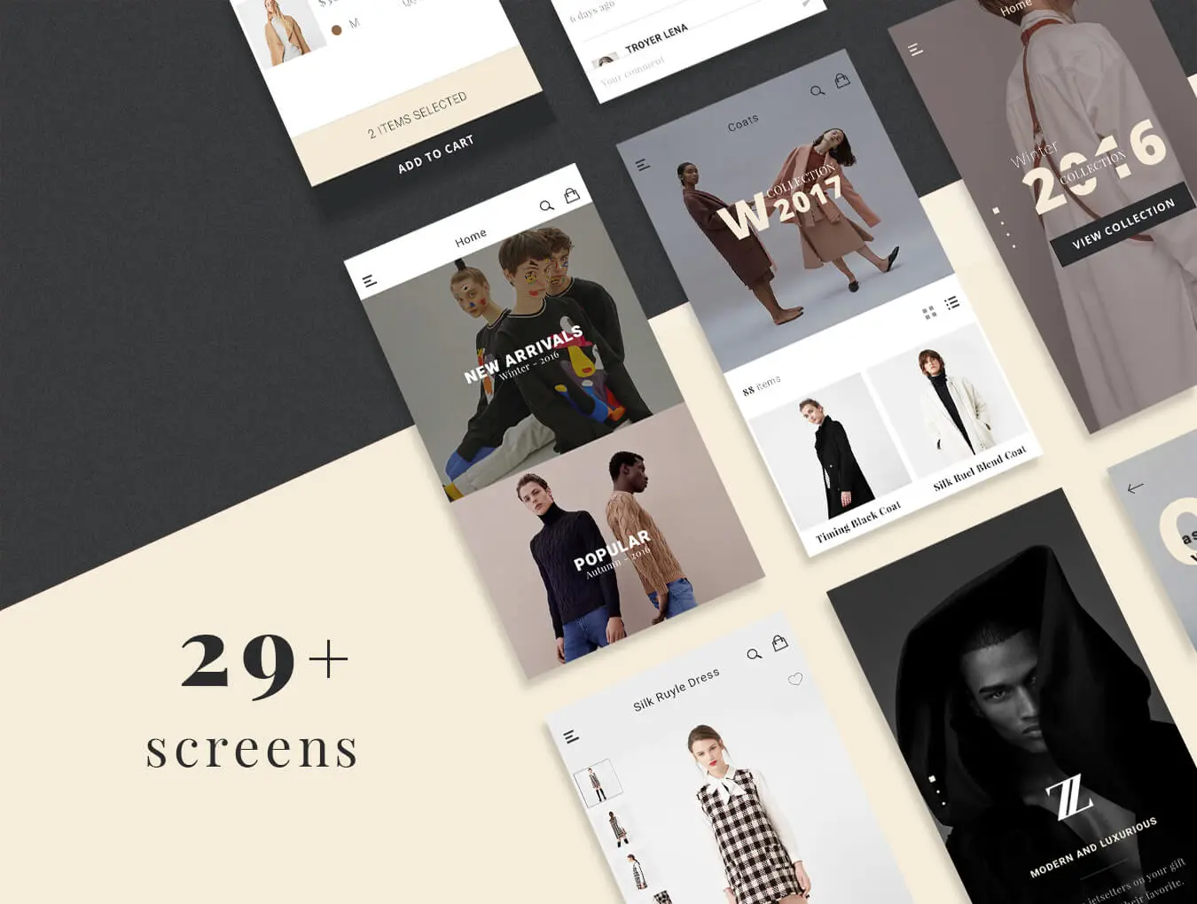 Zet Ecommerce App UI Kit时尚电商购物设计元素组件规范图标素材库模版