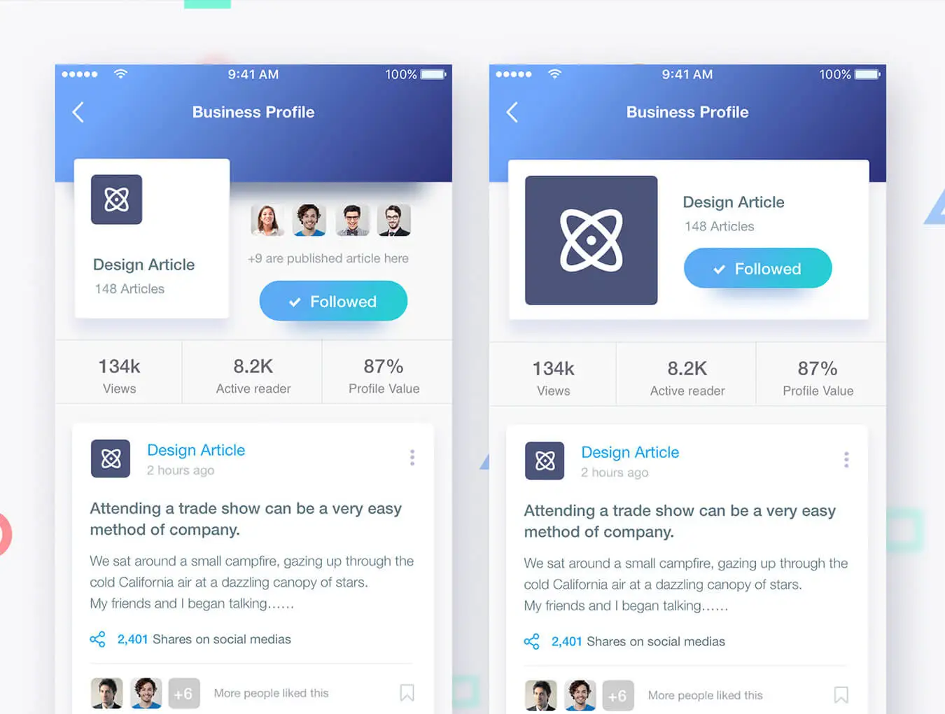 Articlex iOS Design社交文章博客数据图表APPUI设计元素组件规范图标素材库模版