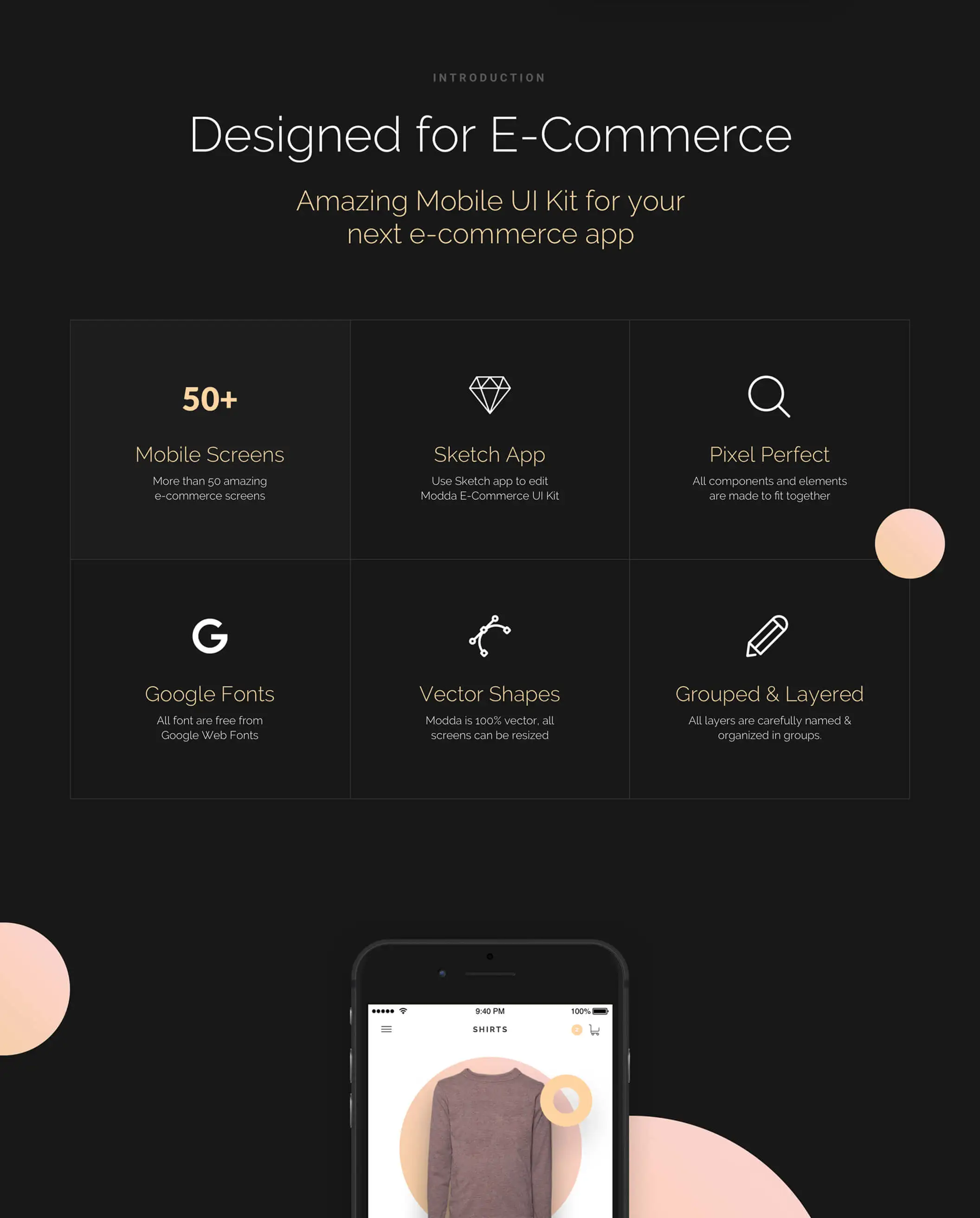 Modda E-Commerce UI Kit 欧美时尚电商购物APPUI设计元素组件规范图标素材库模版