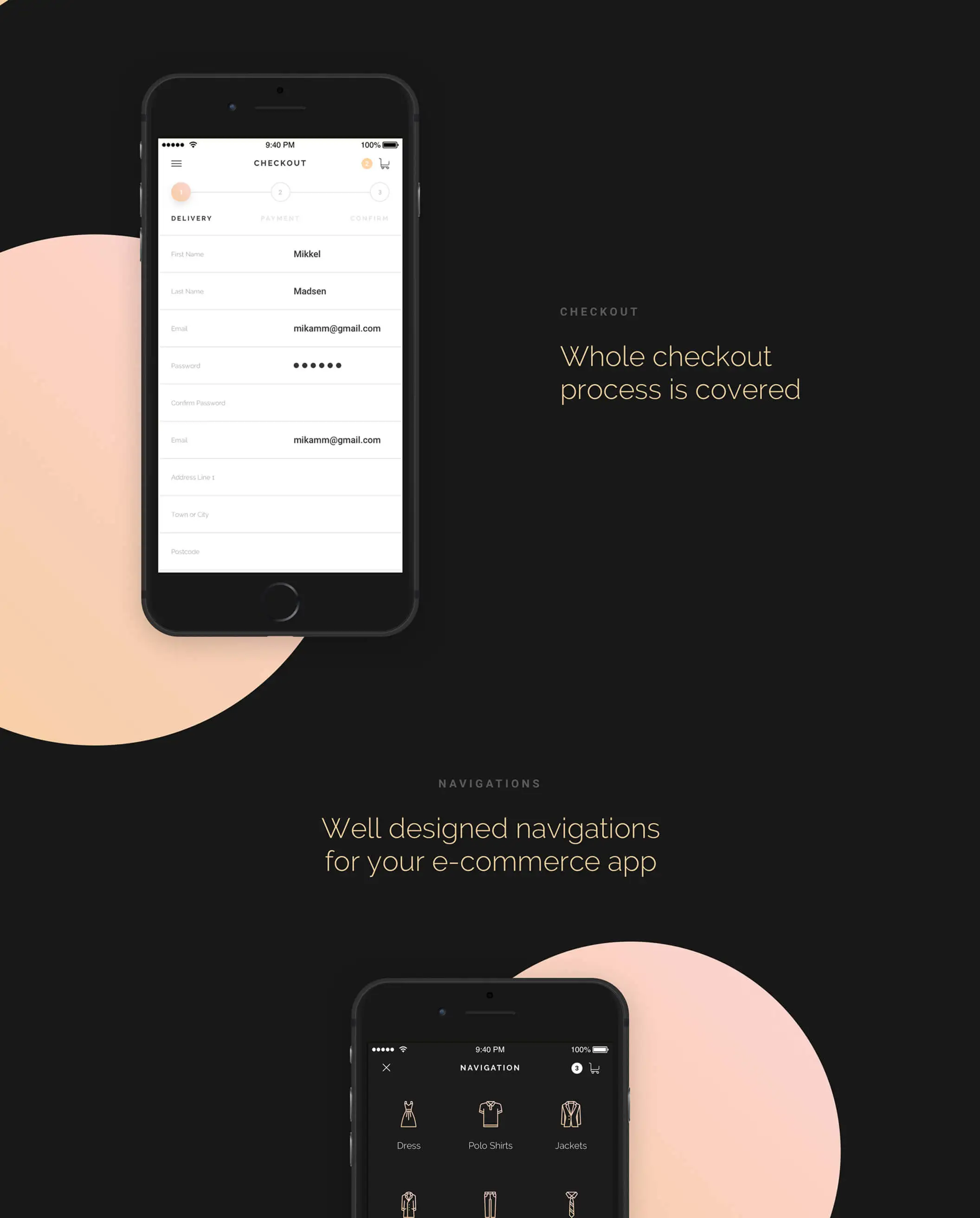Modda E-Commerce UI Kit 欧美时尚电商购物APPUI设计元素组件规范图标素材库模版