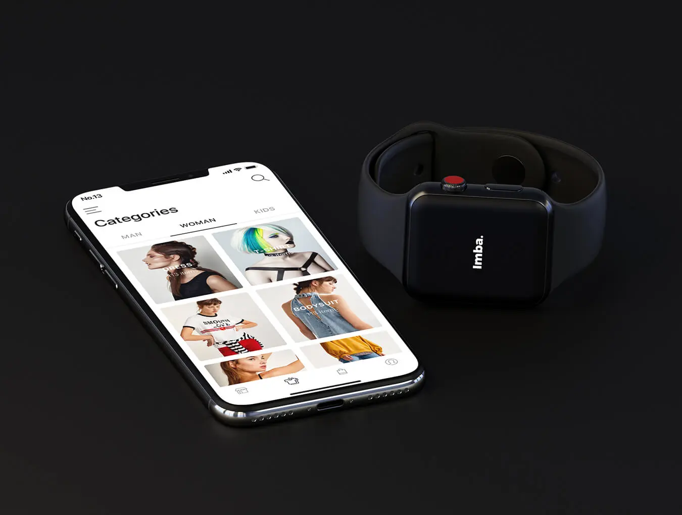 Imba Ecommerce Ui Kit电商购物黑白简约APPUI设计元素组件规范图标素材库模版