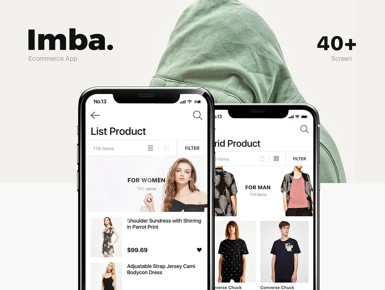 Imba Ecommerce Ui Kit电商购物黑白简约APPUI设计元素组件规范图标素材库模版