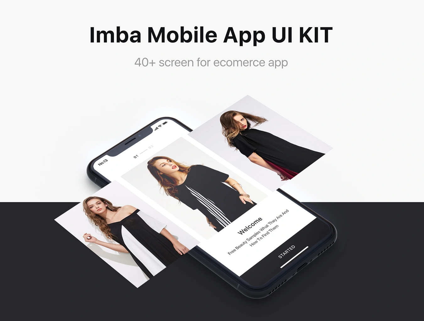 Imba Ecommerce Ui Kit电商购物黑白简约APPUI设计元素组件规范图标素材库模版