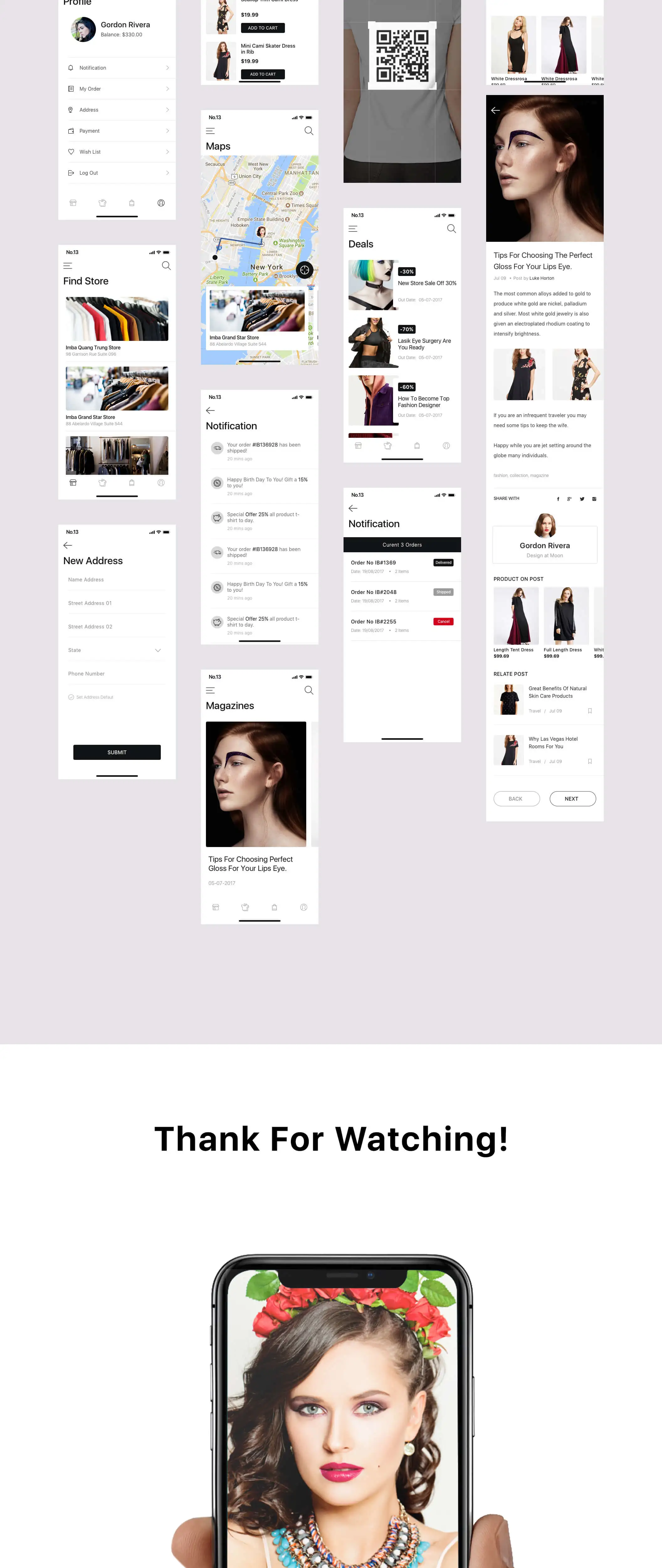Imba Ecommerce Ui Kit电商购物黑白简约APPUI设计元素组件规范图标素材库模版