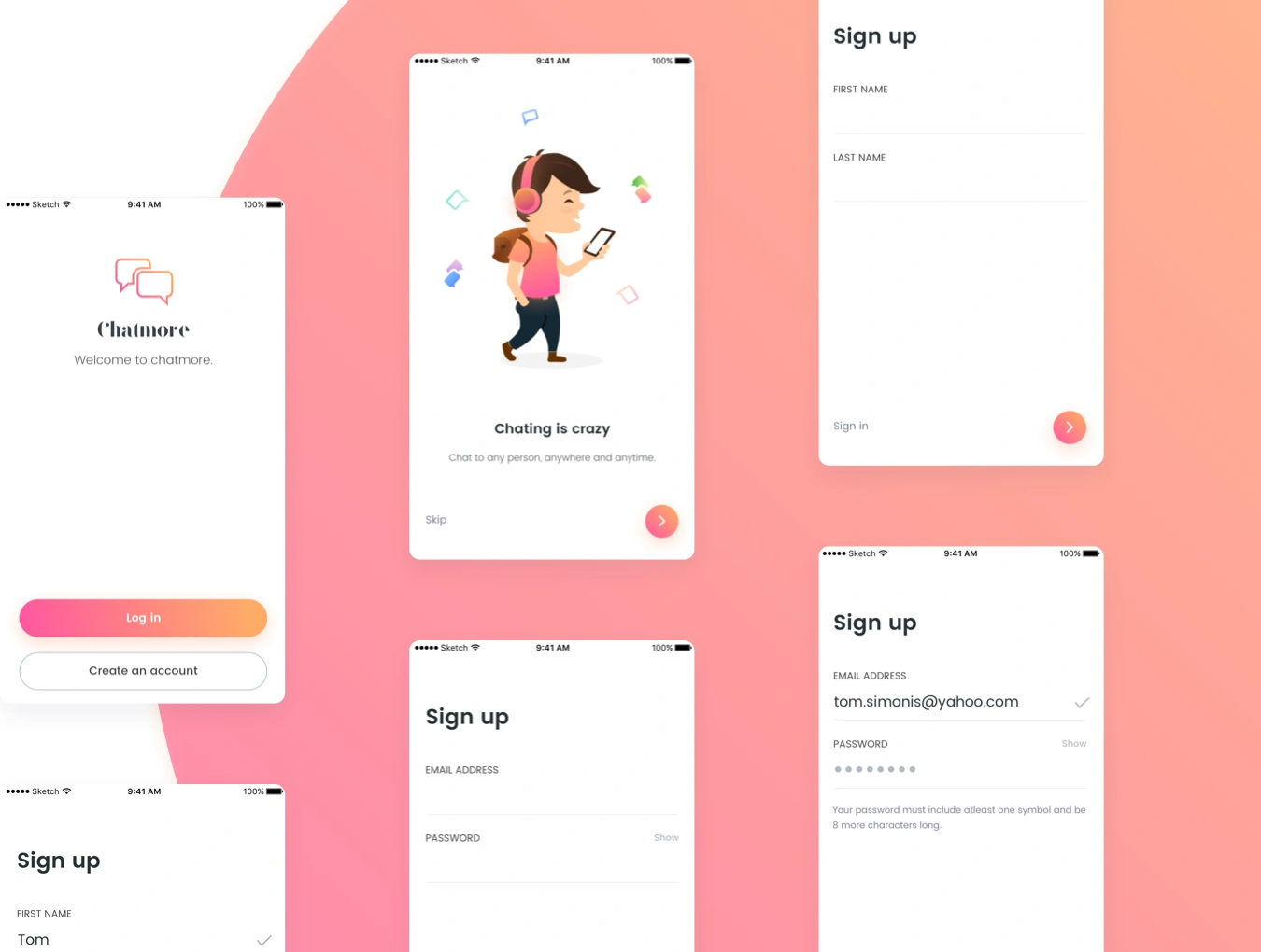 Chat More UI KIT社交聊天交友APPUI设计元素组件规范图标素材库模版
