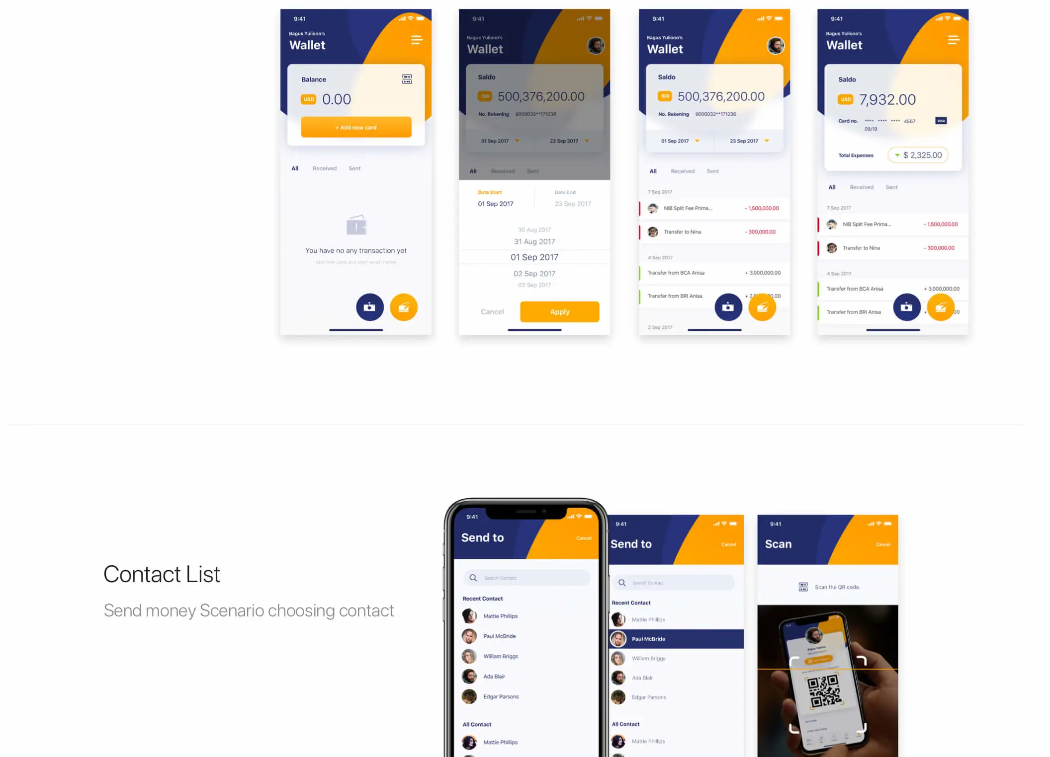Finansi iOS UI Kit金融财务支出APPUI设计元素组件规范图标素材库模版