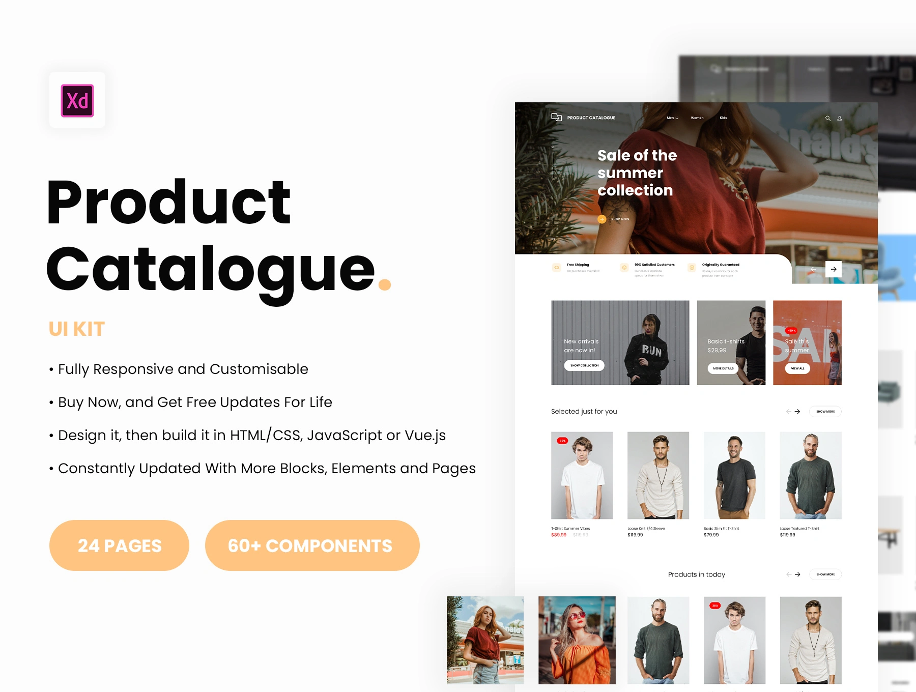Product Catalogue UI Kit电商购物网站网页设计WebUI设计元素组件规范图标素材库模版