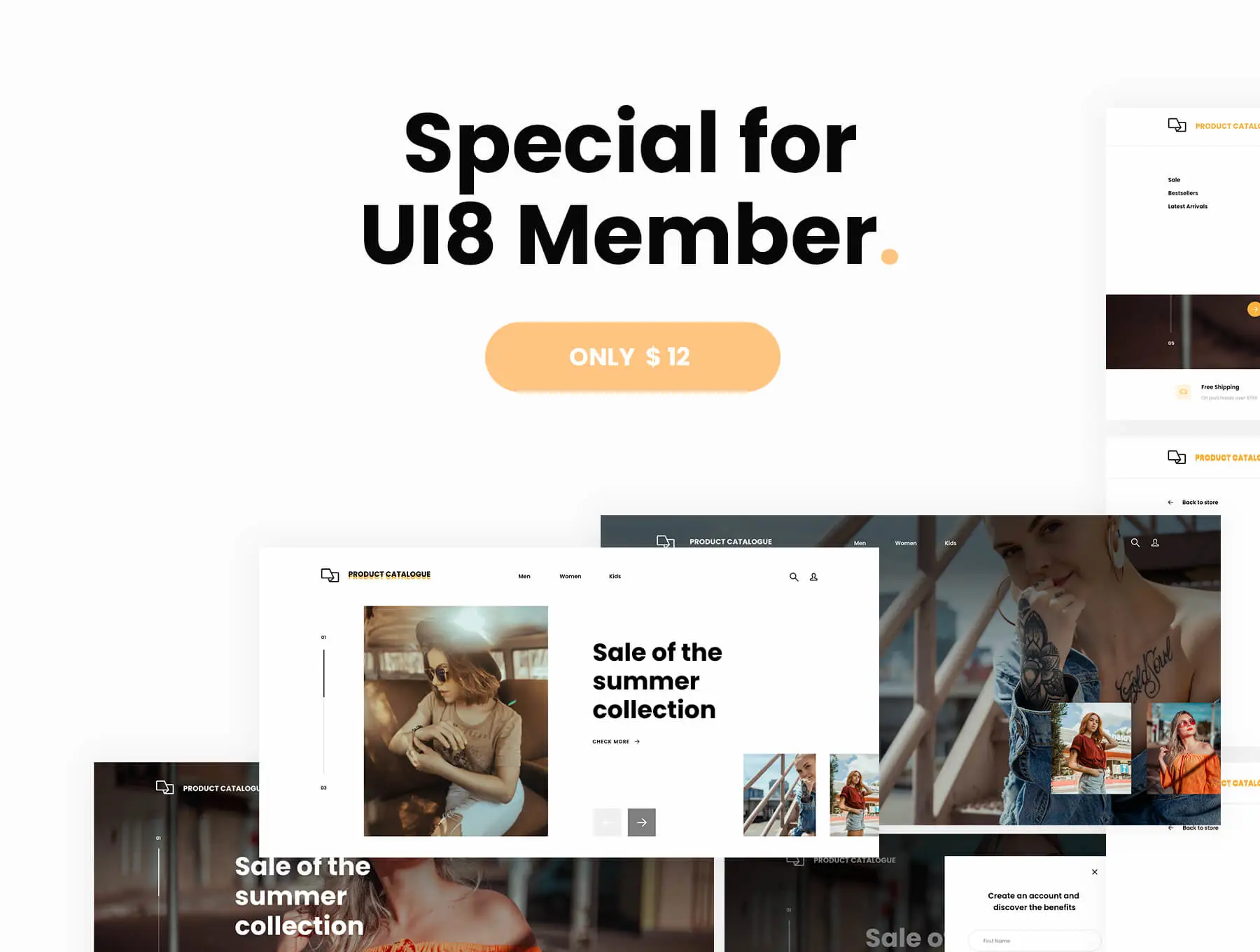 Product Catalogue UI Kit电商购物网站网页设计WebUI设计元素组件规范图标素材库模版