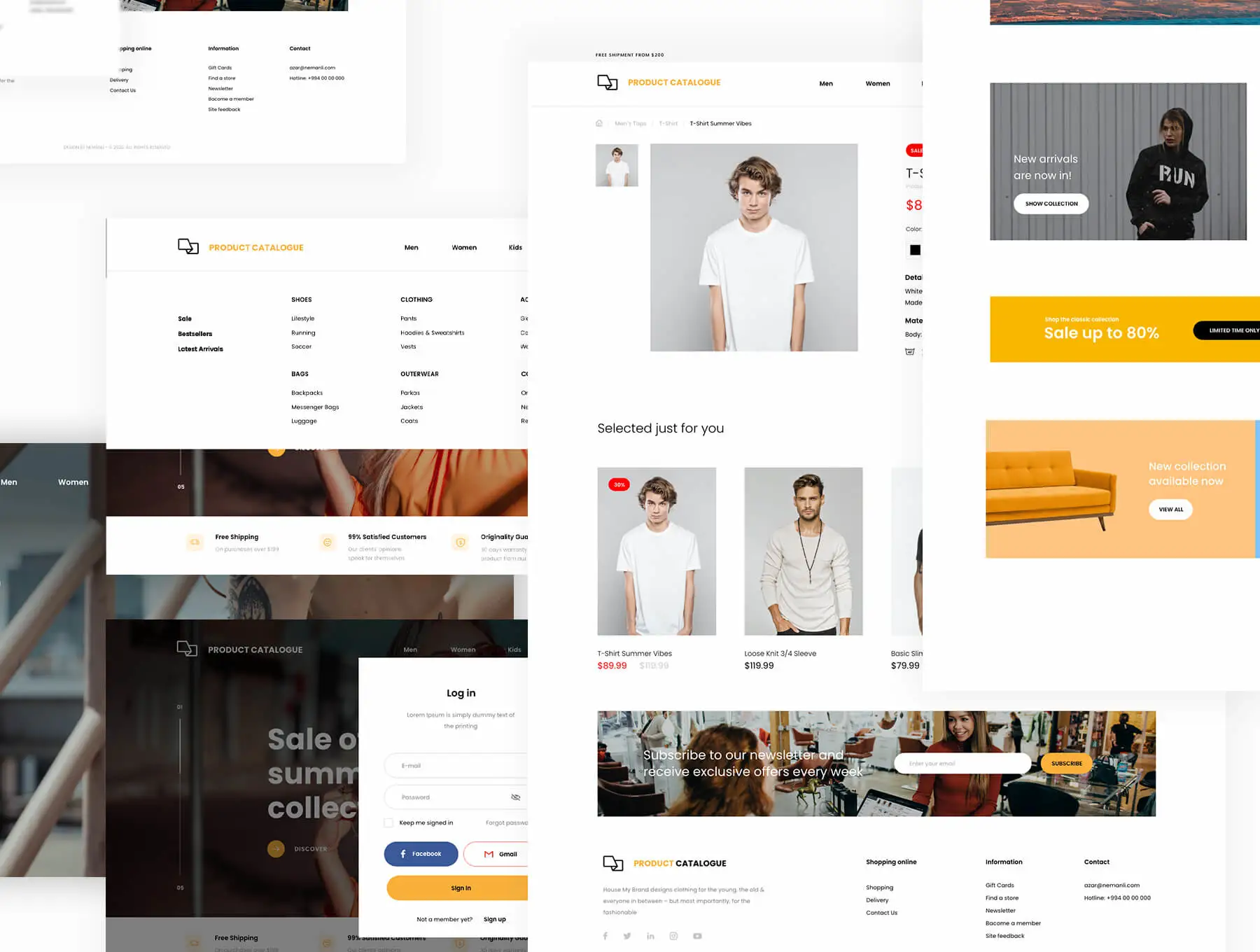 Product Catalogue UI Kit电商购物网站网页设计WebUI设计元素组件规范图标素材库模版