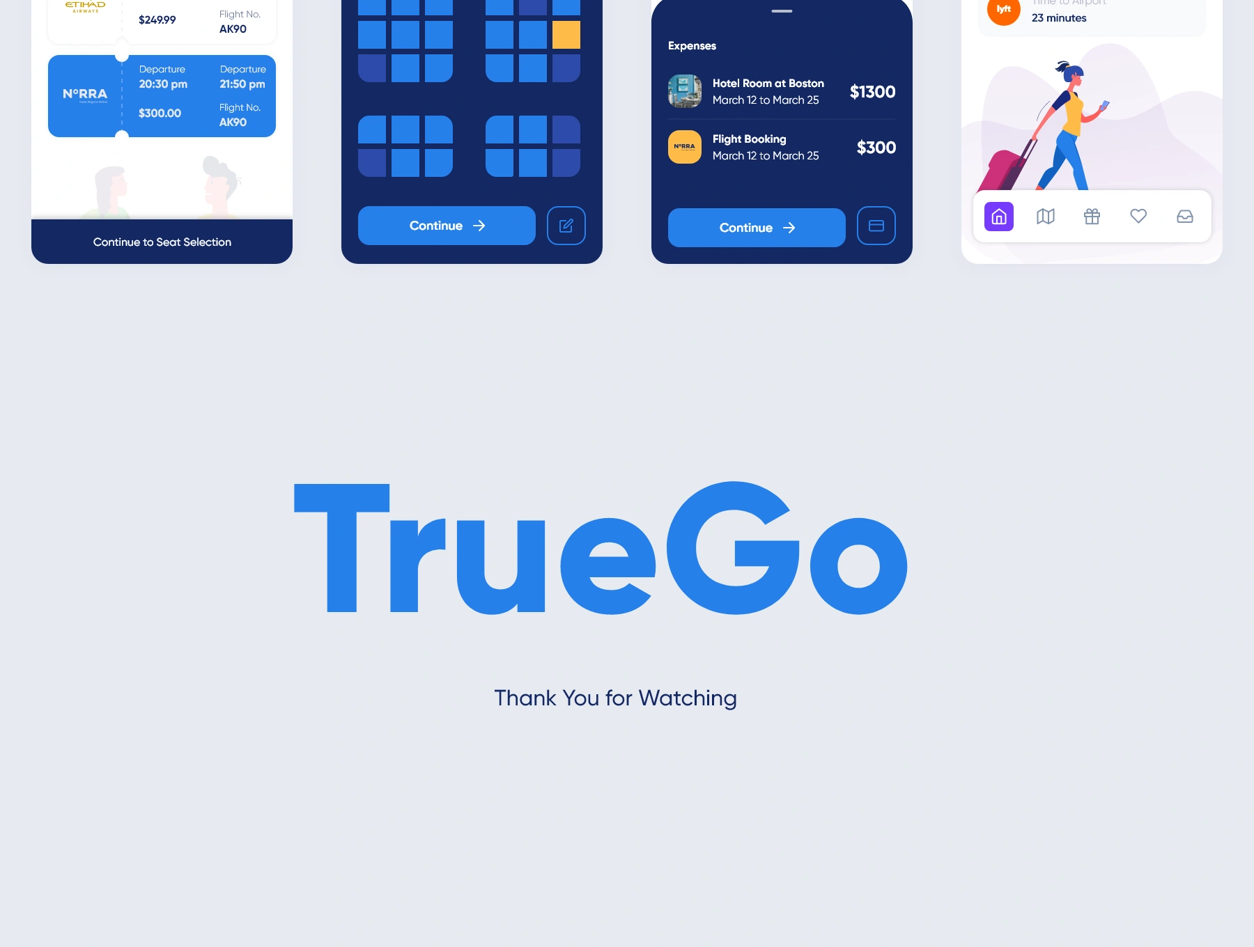 TrueGo Travel App UI Kit旅游旅行酒店预订出租车预定APPUI设计元素组件规范图标素材库模版
