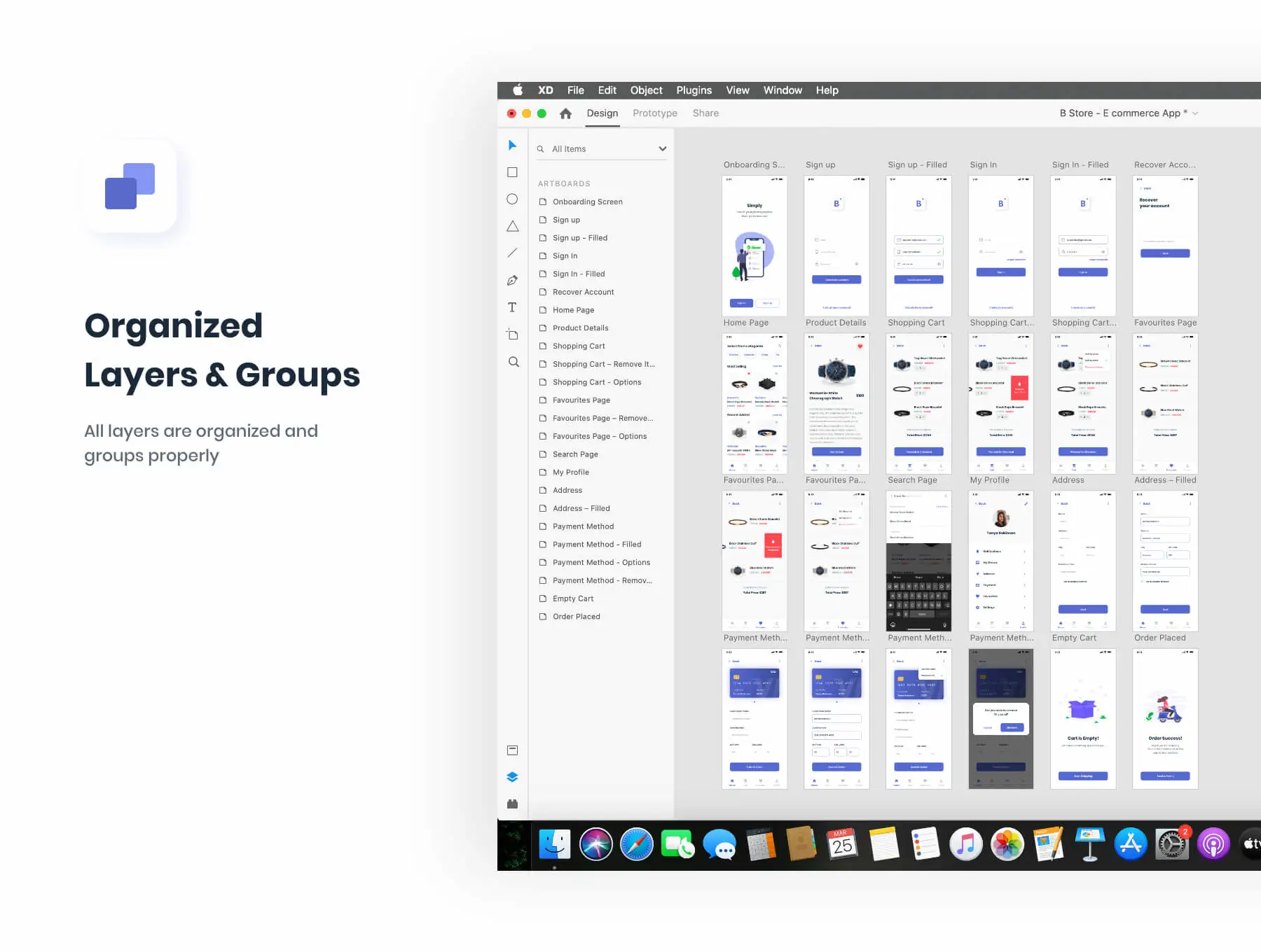 ——B Store App | E-Commerce电商购物银行支付社交APPUI设计元素组件规范图标素材库模版