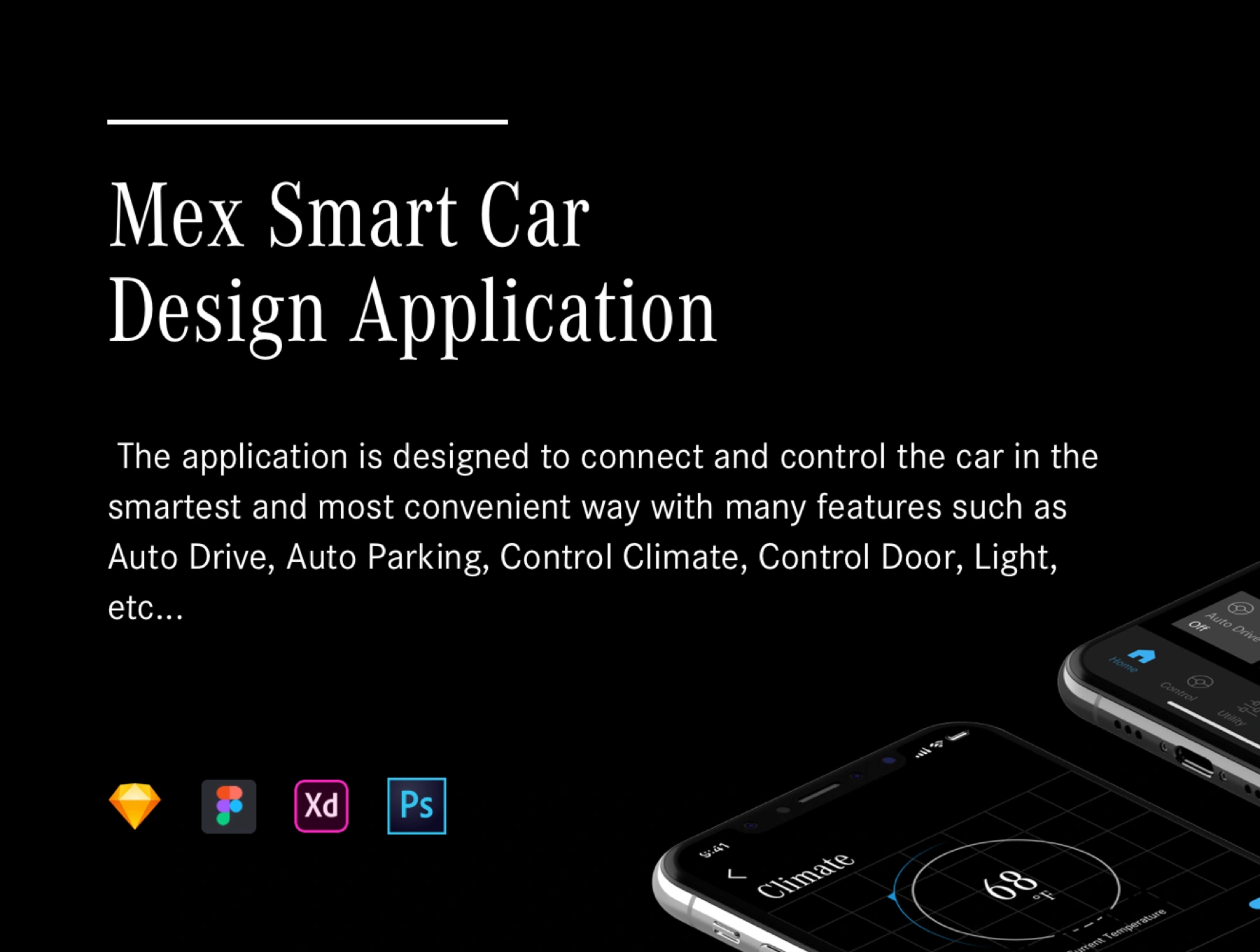 ——Mex Smart Car UI蓝黑智能汽车物联网自动驾驶300多个元素50多个界面APPUI设计元素组件规范图标素材库模版