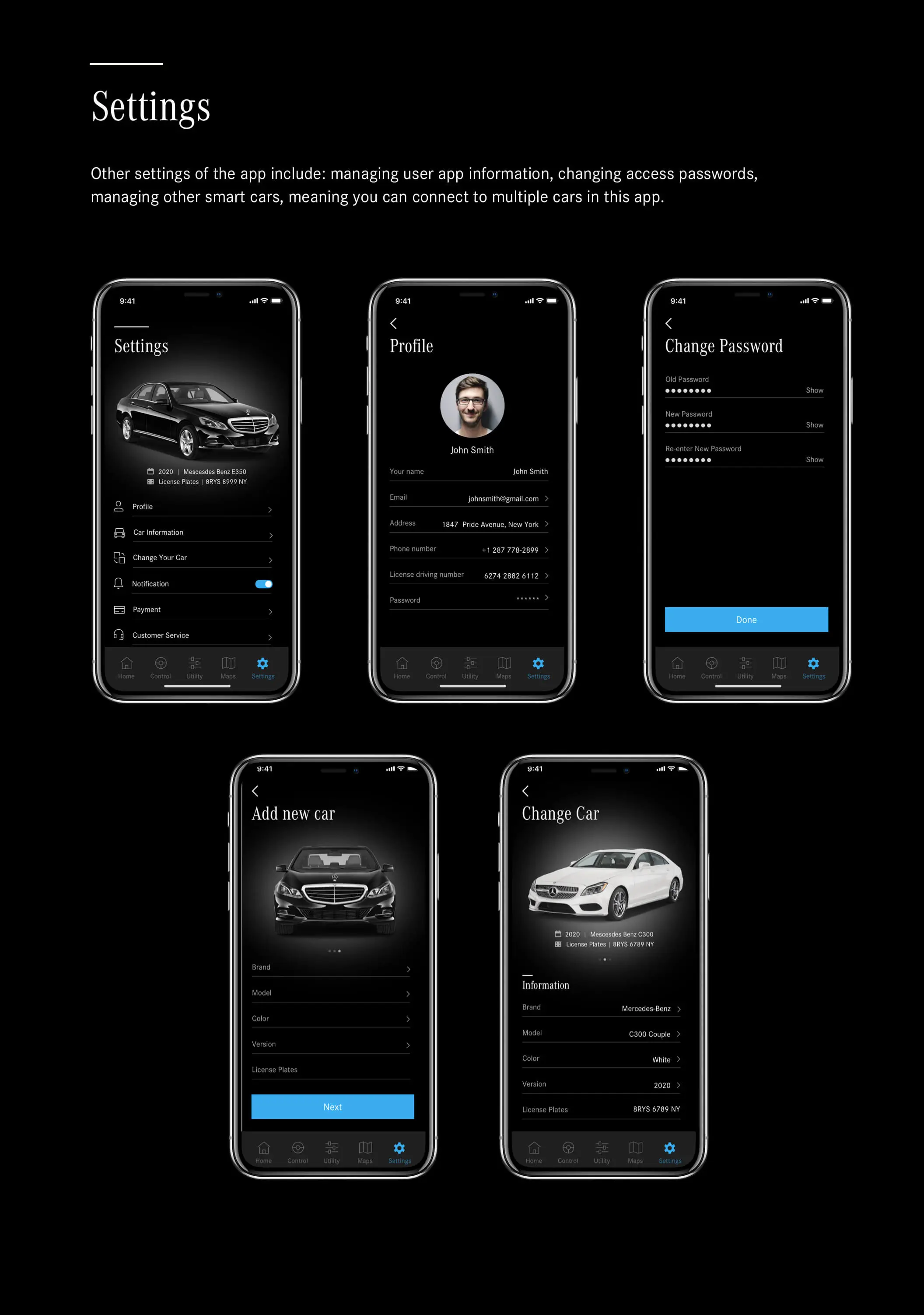 ——Mex Smart Car UI蓝黑智能汽车物联网自动驾驶300多个元素50多个界面APPUI设计元素组件规范图标素材库模版
