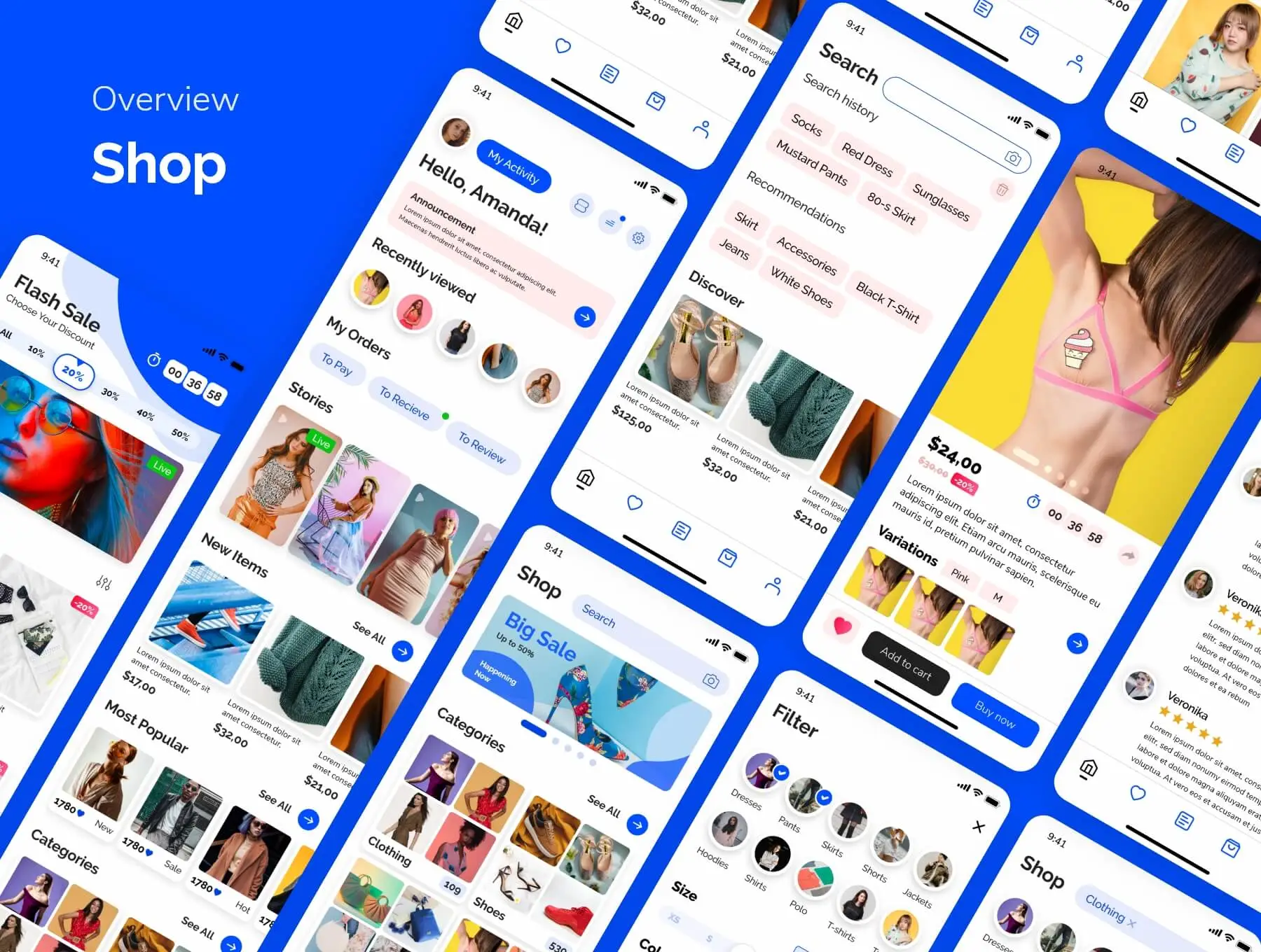 Slada — eCommerce App UI 100+界面电商购物企业创业者开设店铺商店设计元素组件规范图标素材库模版