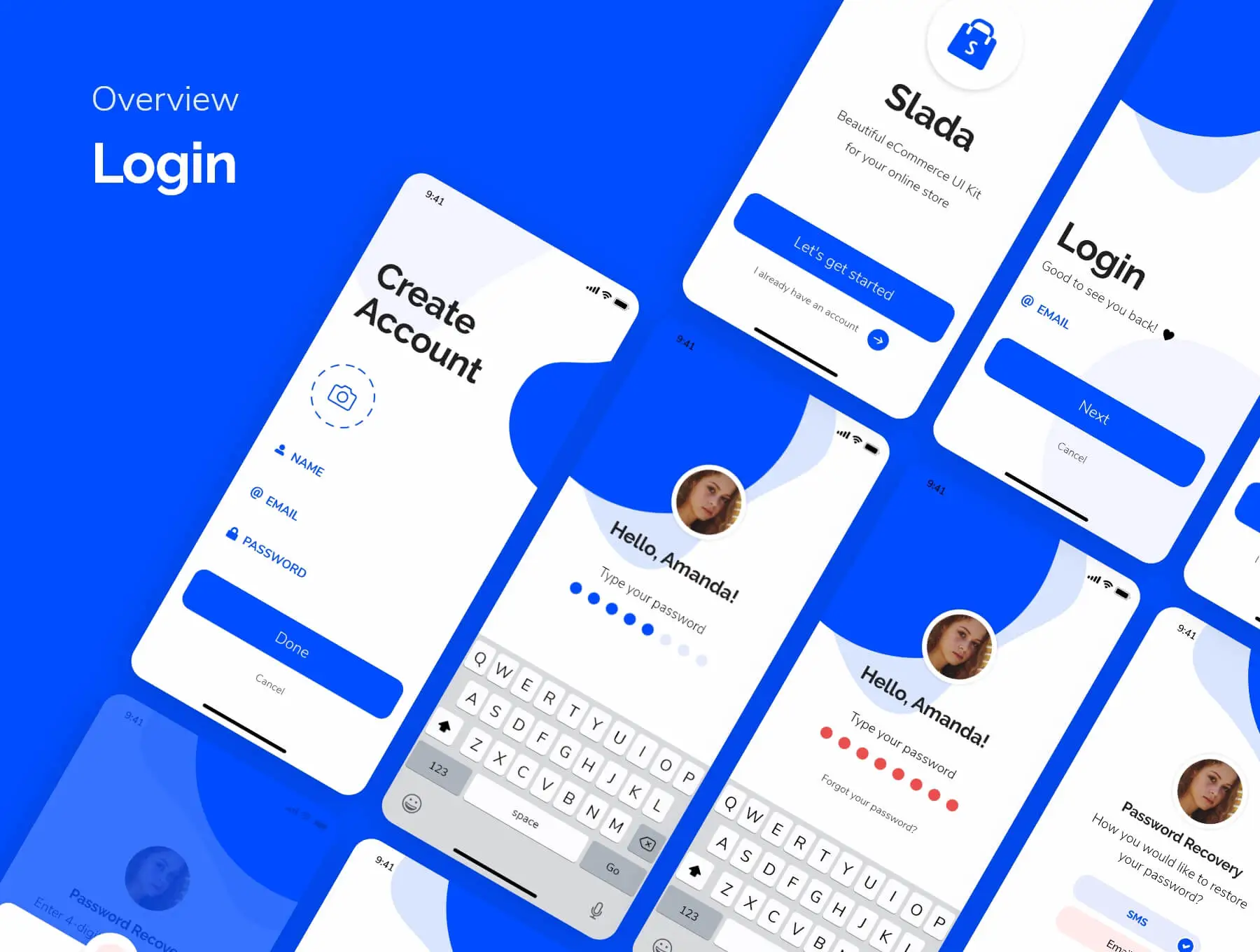 Slada — eCommerce App UI 100+界面电商购物企业创业者开设店铺商店设计元素组件规范图标素材库模版