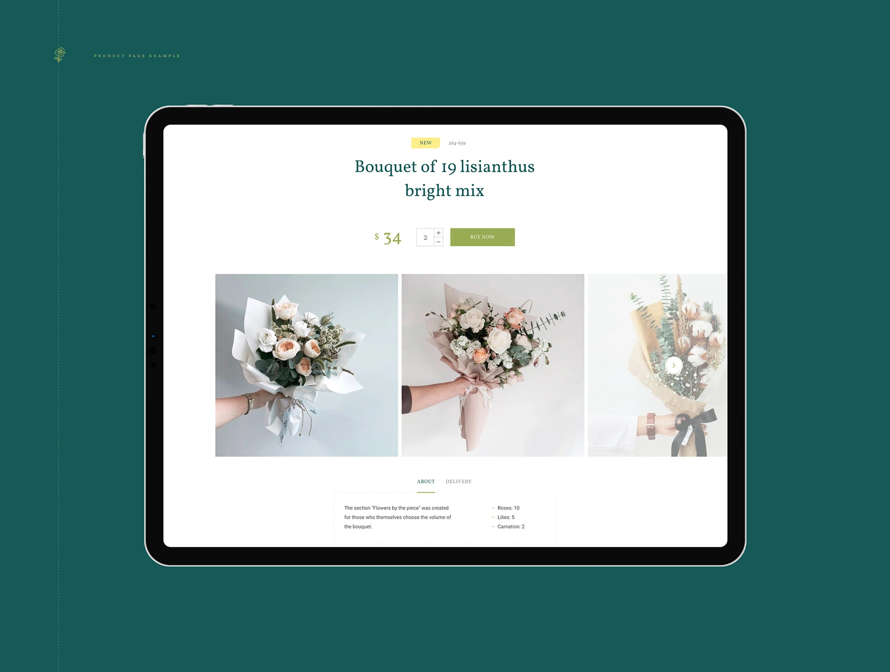 Florence - eCommerce Web UI电商购物花店商店店铺网页设计设计元素组件规范图标素材库模版