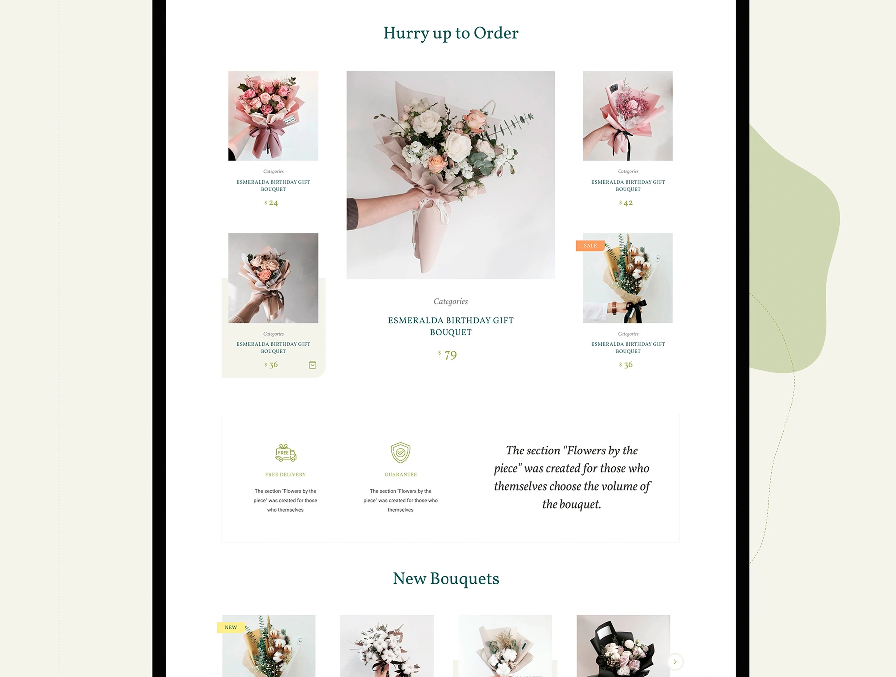 Florence - eCommerce Web UI电商购物花店商店店铺网页设计设计元素组件规范图标素材库模版
