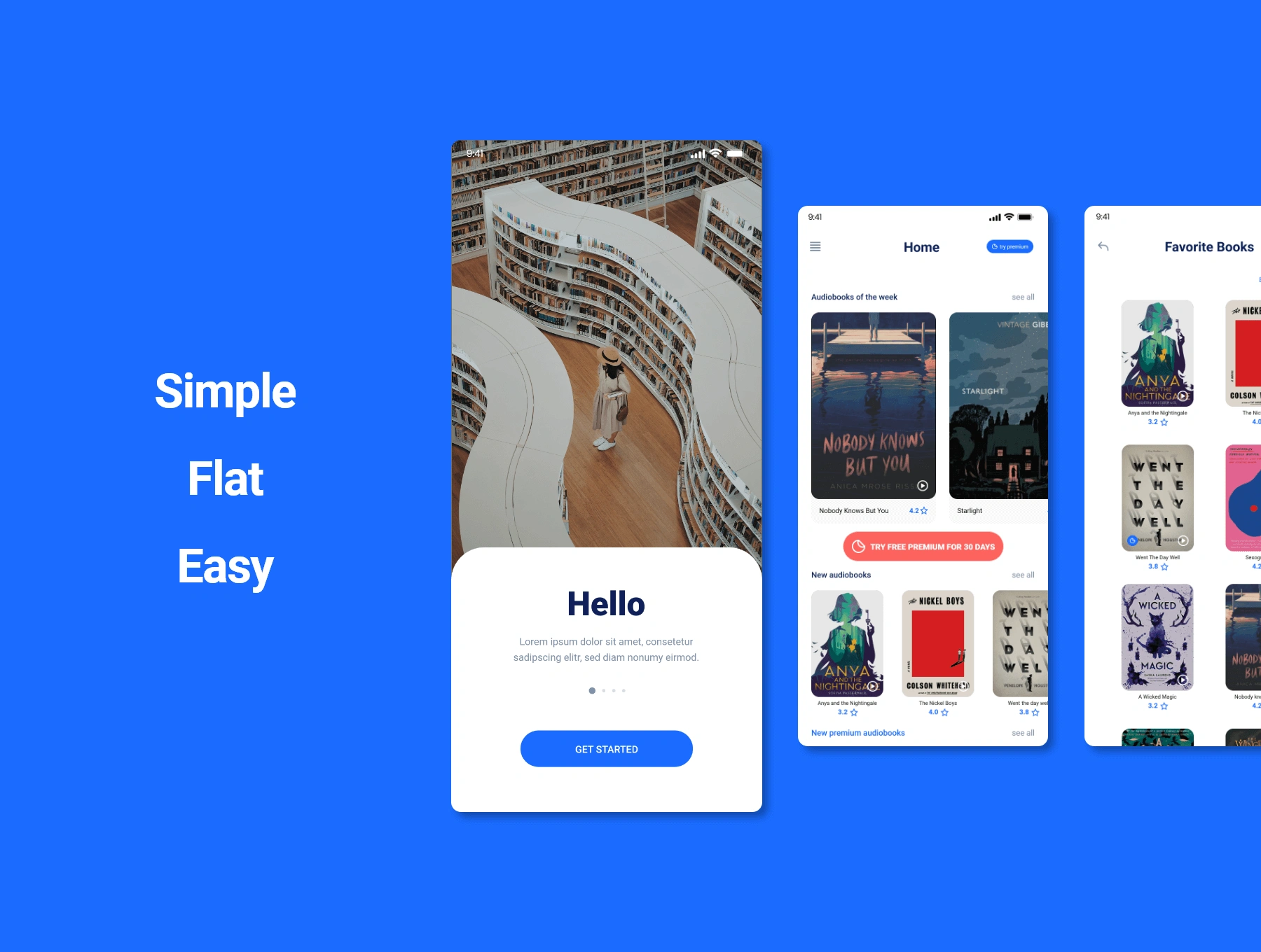 Form Audiobooks有声读物视听听书书店听课课程教育阅读APPUI设计元素组件规范图标素材库模版