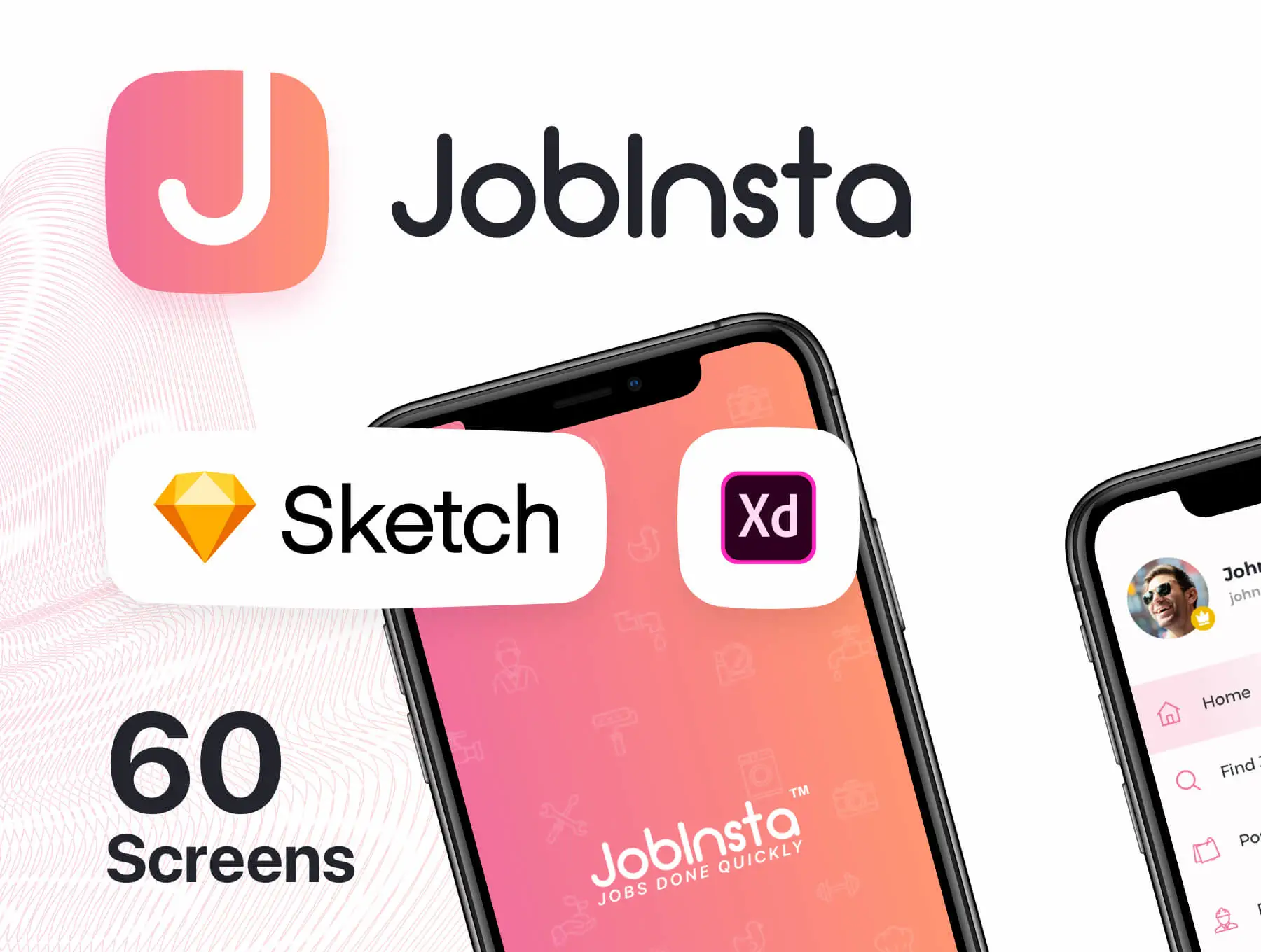 JobInsta UI Kit求职职位工作专业技能服务APPUI设计元素组件规范图标素材库模版