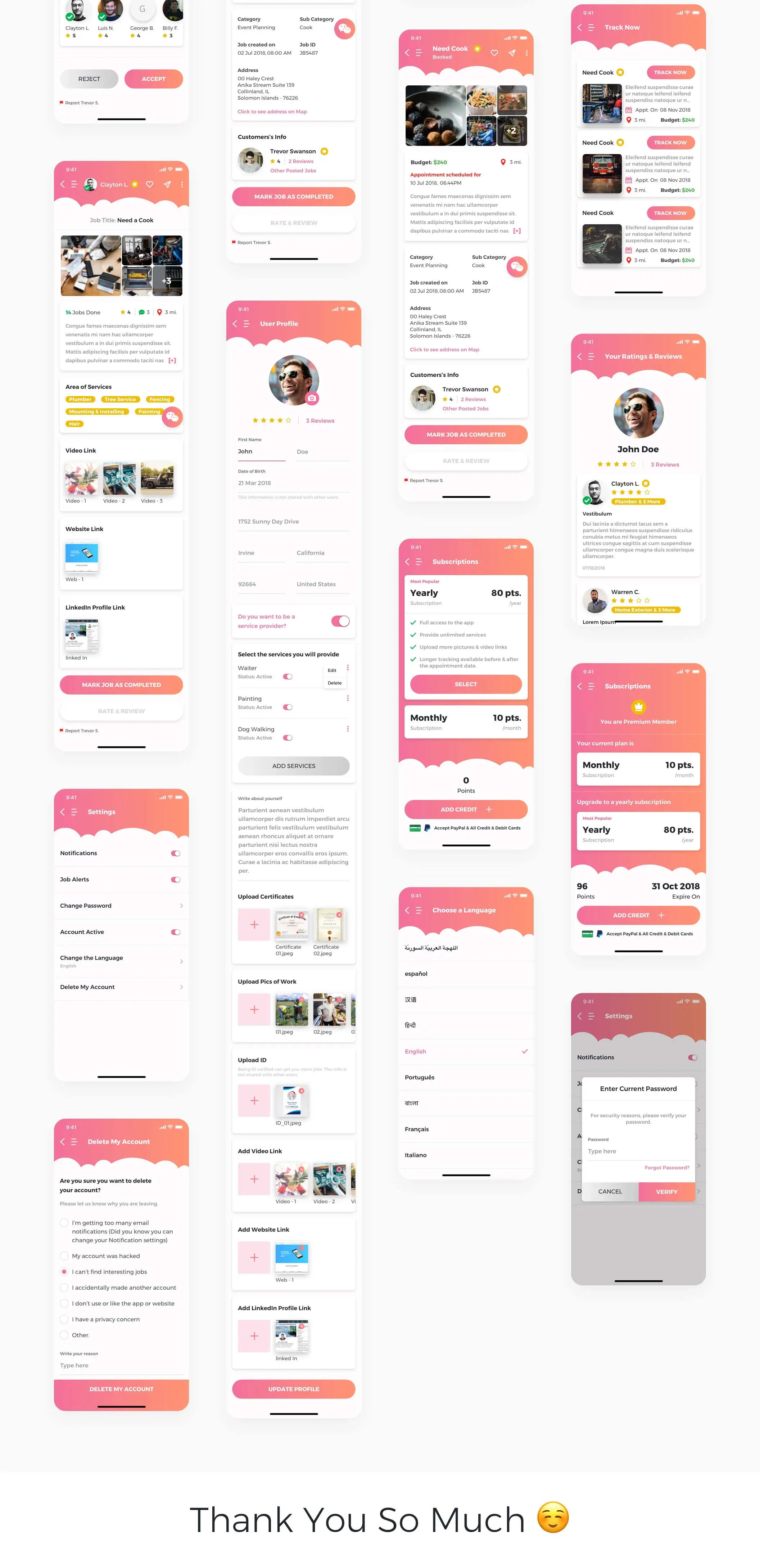 JobInsta UI Kit求职职位工作专业技能服务APPUI设计元素组件规范图标素材库模版