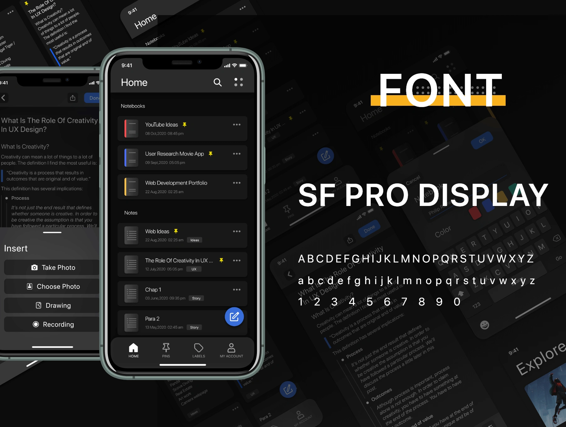 Notes.io Notes Taking App UI 高质量笔记记录分享APPUI设计元素组件规范图标素材库模版
