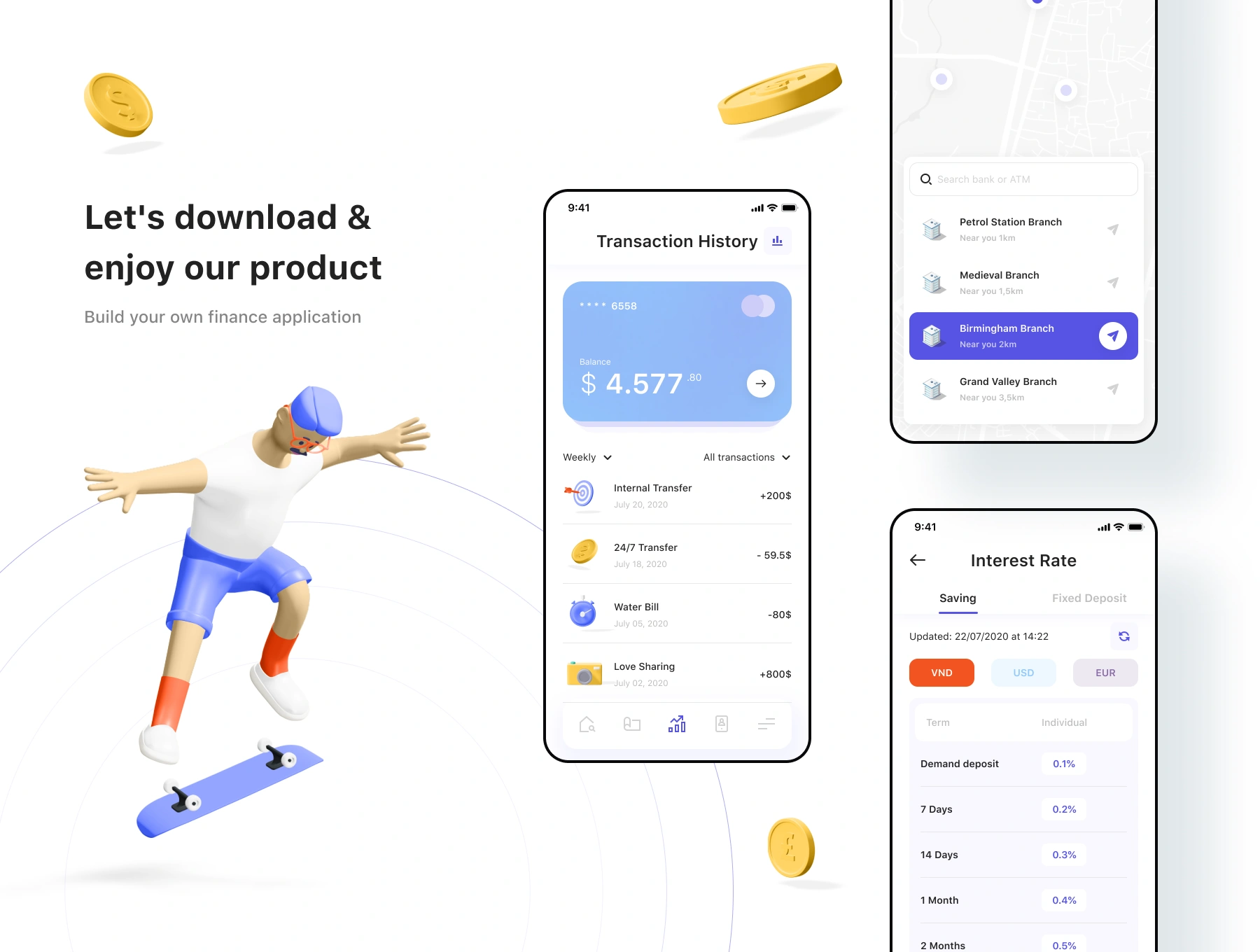 tmrw.bank - Smart Banking UI 智能银行财务管理钱包预算规划99+界面APPUI设计元素组件规范图标素材库模版