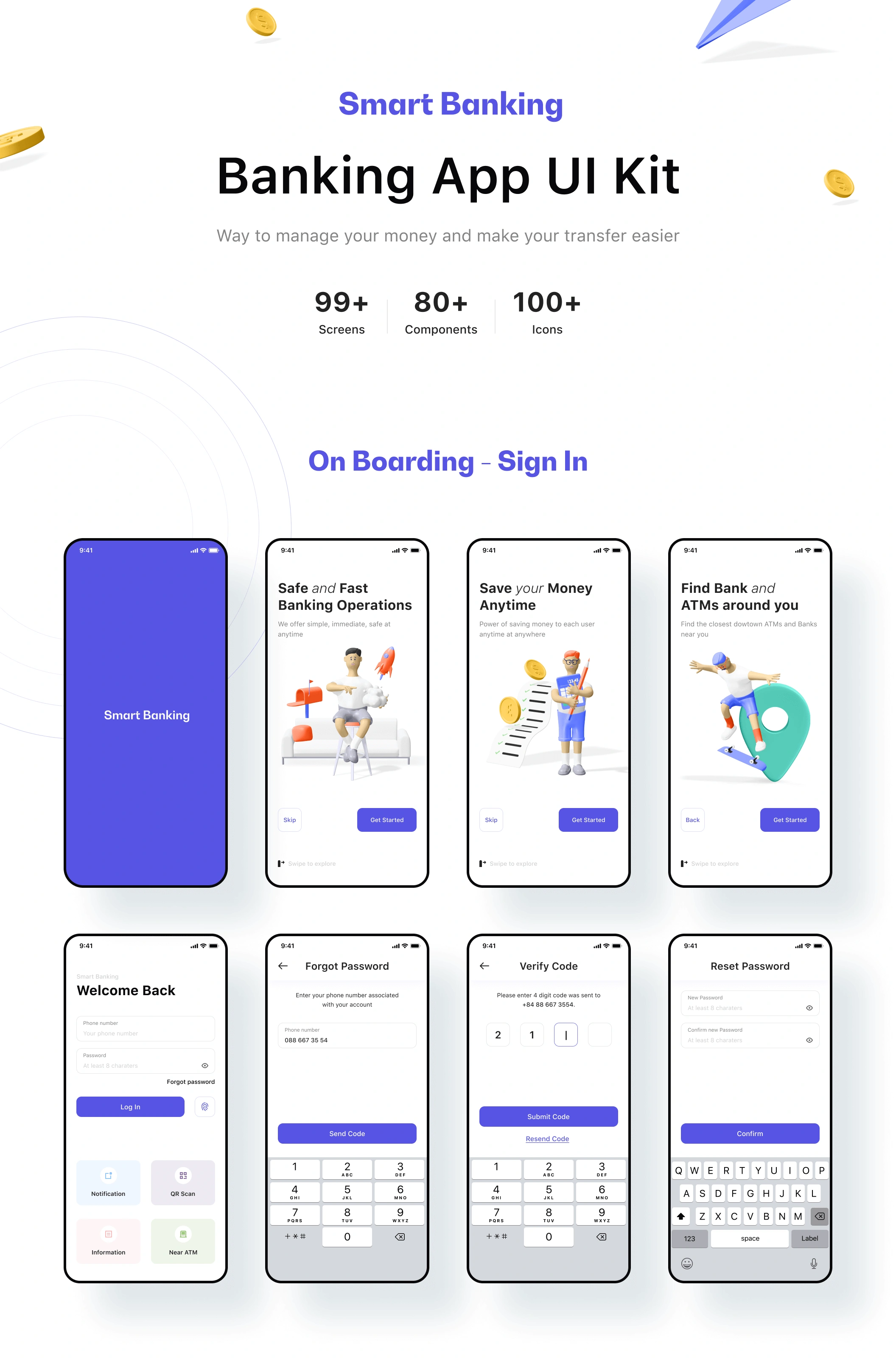 tmrw.bank - Smart Banking UI 智能银行财务管理钱包预算规划99+界面APPUI设计元素组件规范图标素材库模版
