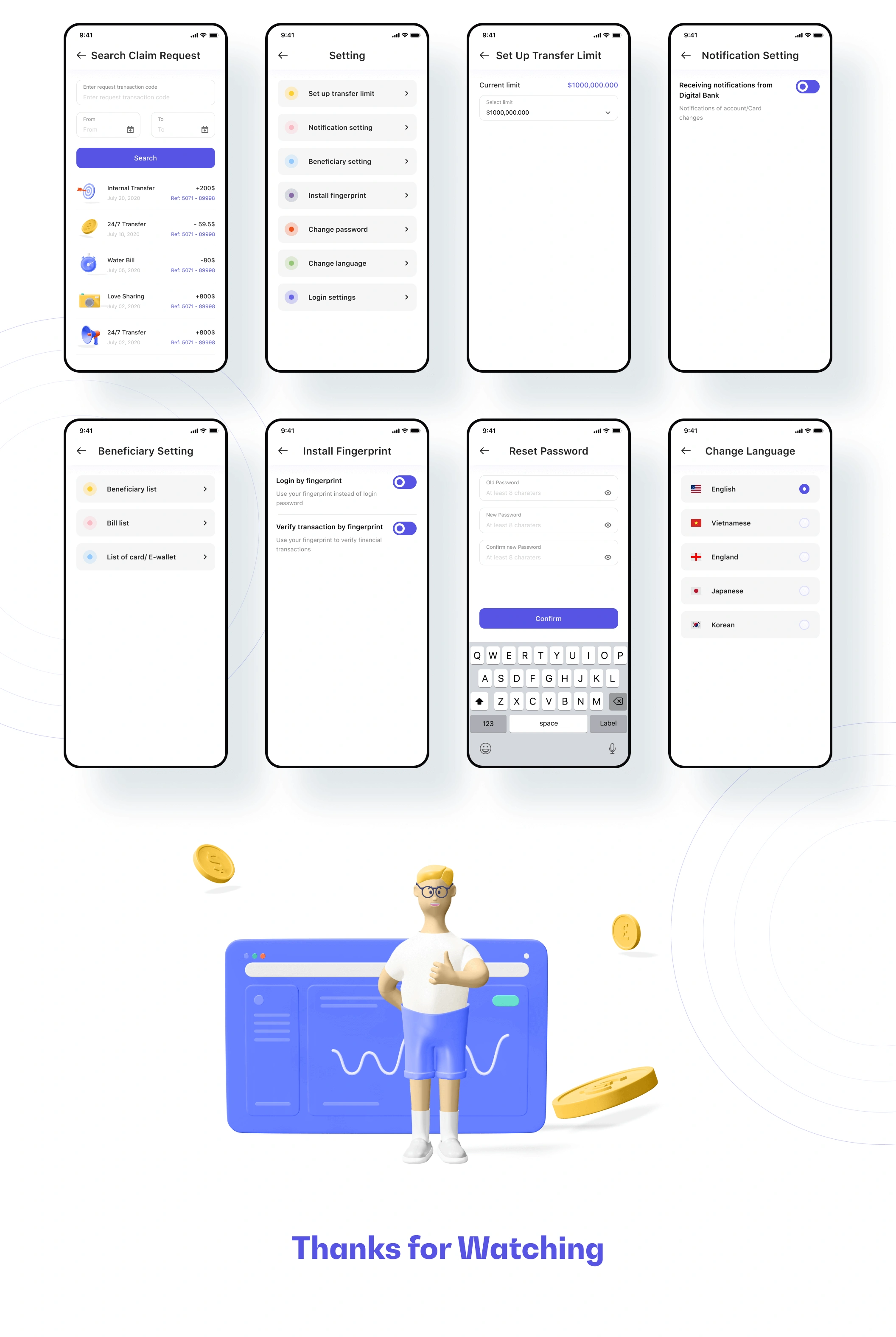 tmrw.bank - Smart Banking UI 智能银行财务管理钱包预算规划99+界面APPUI设计元素组件规范图标素材库模版